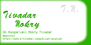 tivadar mokry business card